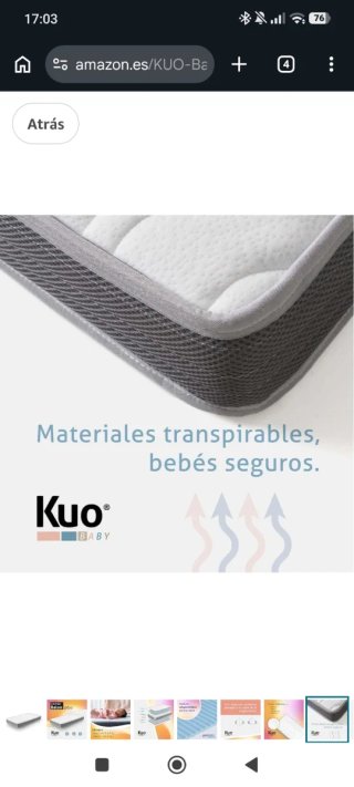 Colchón de Cuna Kuo Baloo Plus 115x55cm