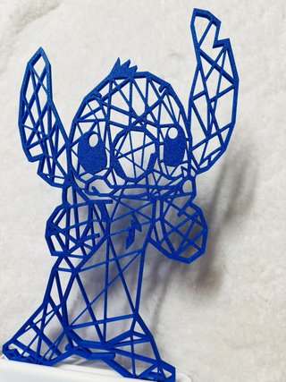 Figura Decorativa 3D Stitch Azul