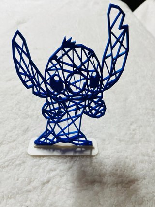 Figura Decorativa 3D Stitch Azul
