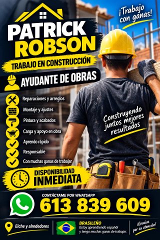 Serviço de obra e limpeza