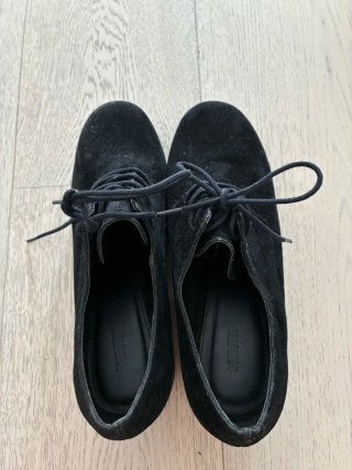 Botines Plataforma Negros Pull & Bear Talla 39