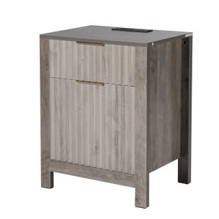 Set 2 Comodini Stile Fattoria con USB e Prese
