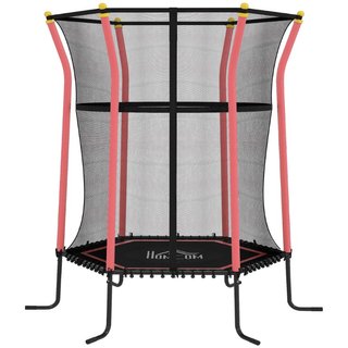 Cama elástica infantil de acero, red, 122 cm, rojo