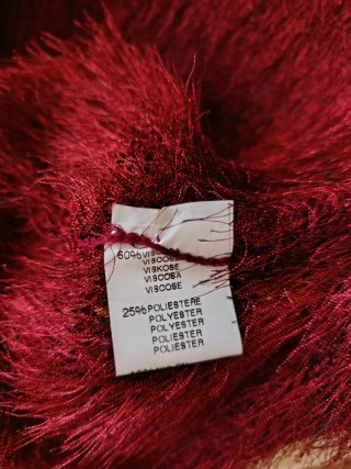 Cardigan effetto pelliccia rosso