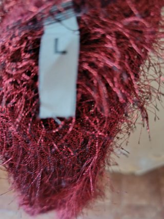 Cardigan effetto pelliccia rosso