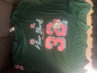 Camiseta Verde Estampada
