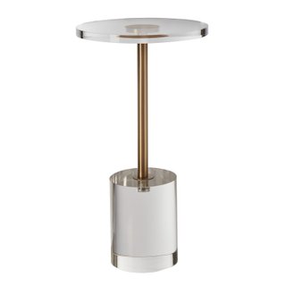 Tavolino Rotondo in Acrilico Trasparente 30x54cm