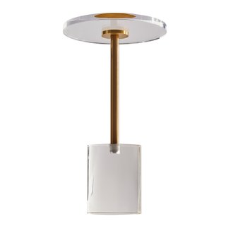 Tavolino Rotondo in Acrilico Trasparente 30x54cm