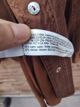 Camisa Massimo Dutti caoba T.36