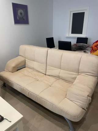 Sofá-cama beige