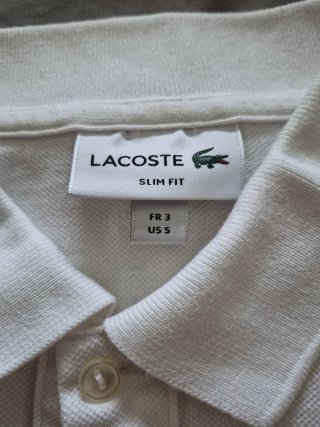 Polo Lacoste Blanco Slim Fit