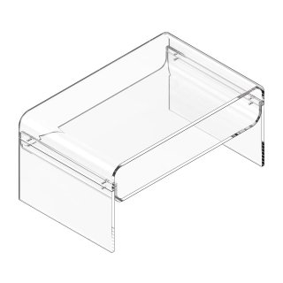 Tavolino in Acrilico Trasparente a 2 Livelli 50x80