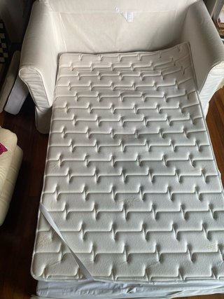 Sofá Cama IKEA 150cm Tela Blanca