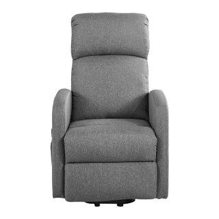 Poltrona Relax Elettrica Reclinabile Grigio Chiaro