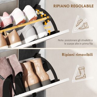 Zapatero estrecho de aglomerado con 15 pares, gris