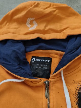 Sudadera Scott con cremallera naranja Talla L