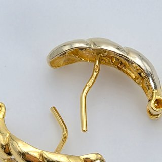 Pendientes de Oro combinado 18K, 4,78gr, 2cm