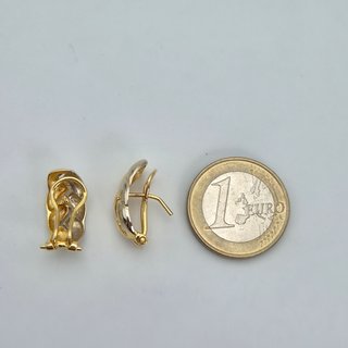 Pendientes de Oro combinado 18K, 4,78gr, 2cm