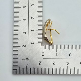 Pendientes de Oro combinado 18K, 4,78gr, 2cm