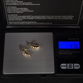 Pendientes de Oro combinado 18K, 4,78gr, 2cm