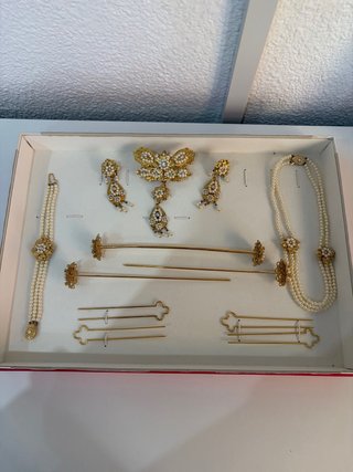 Aderezo Fallera Oro y Perlas