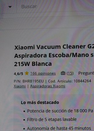 Aspiradora Escoba Xiaomi Sin Cables