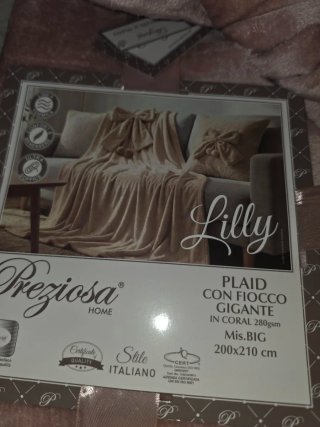 Preziosa Plaid Gigante Lilly Beige/Rosa