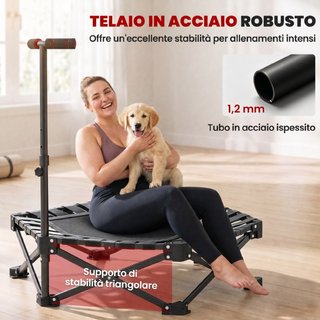Trampolín cama elástica plegable de metal, Ø104 cm