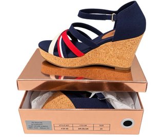 Sandalias de Cuña Azul Marino Talla 39