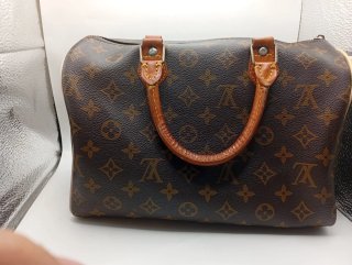 Borsa Louis Vuitton monogram marrone e beige