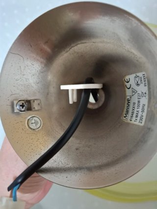 Lámpara de techo cristal y metal
