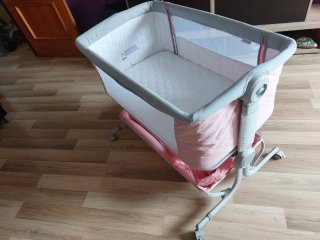 Cuna de viaje Colecho MS Oxford Rosa con colchon