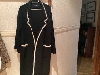 Abrigo de lana Zara negro
