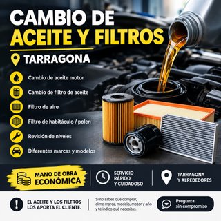 CAMBIO DE ACEITE Y FILTROS – TARRAGONA