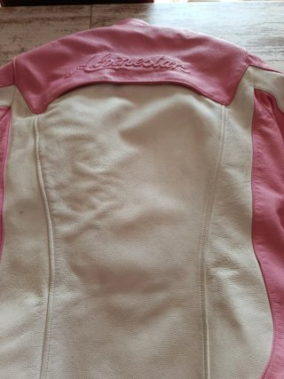 Chaqueta Alpinestars Stella Cuero Rosa y Blanca