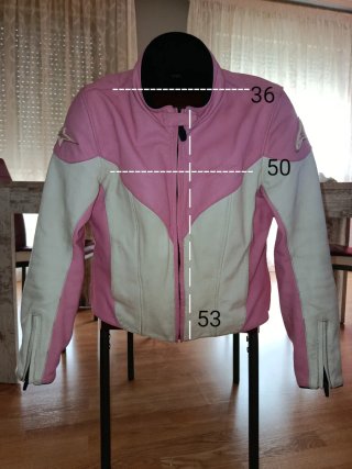 Chaqueta Alpinestars Stella Cuero Rosa y Blanca