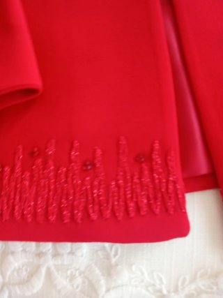 Traje de mujer 3 piezas rojo