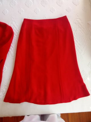 Traje de mujer 3 piezas rojo