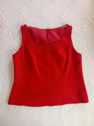 Traje de mujer 3 piezas rojo