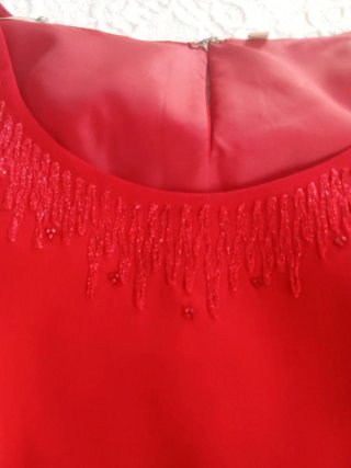 Traje de mujer 3 piezas rojo