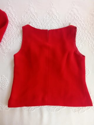Traje de mujer 3 piezas rojo