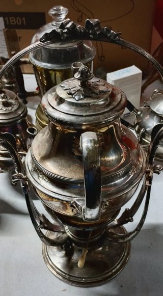 Antiguo Juego de Café con Samovar