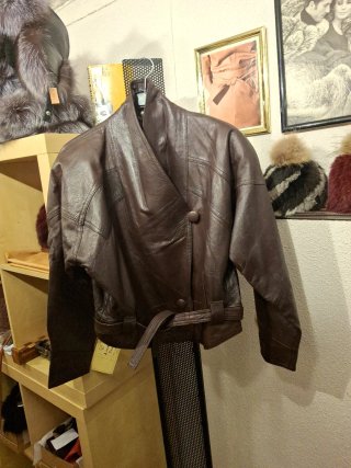 Cazadora Vintage de Piel Marrón