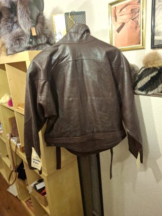 Cazadora Vintage de Piel Marrón