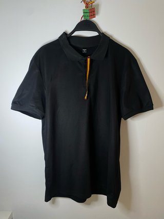 Camisa Polo Negra Manga Corta
