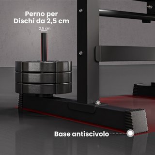 Banco de pesas plegable de acero, 8 alturas, negro