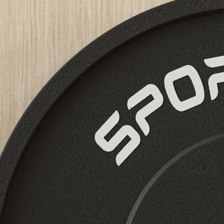 Dos discos olímpicos de goma, 10 kg, Ø45 cm, negro