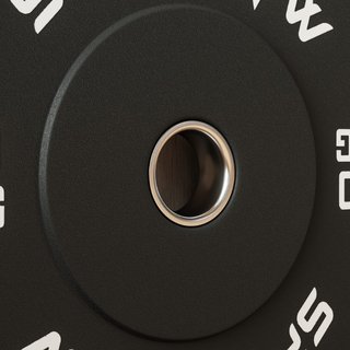 Dos discos olímpicos de goma, 10 kg, Ø45 cm, negro