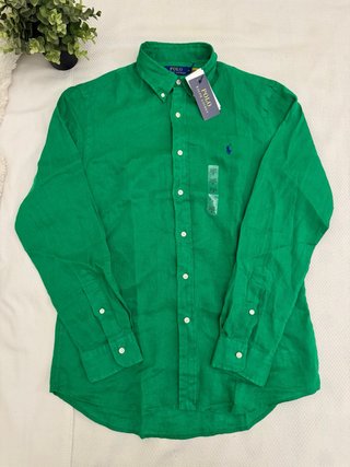 Camisa Lino Polo Ralph Lauren Verde