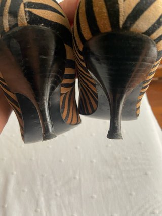 Zapatos de Tacón Estampado Rayas